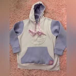 Barbie Dreamhouse Hoodie Womens Large Pink Lavender Colorblock Pullover L